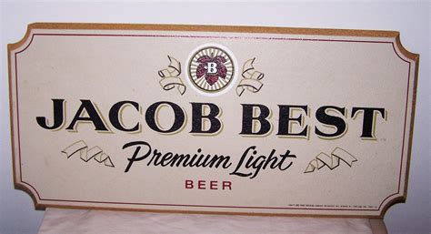 Jacob Best Premium Light Beer Sign By Parkplacevintiques On Etsy