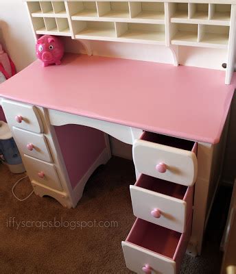A chair with a middle back design can provide good lumbar support. DIY DIVA: Lil PINK & White Desk Re-finished