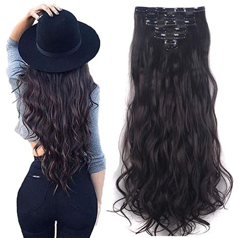 Sayfut Clip In Hair Extensions 7pcs 16 Clips 24 Inch Double Weft Full