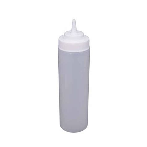 Qy 0307006 C 24 Oz Clear Wide Mouth Squeeze Bottle 6 Pack Restaurant