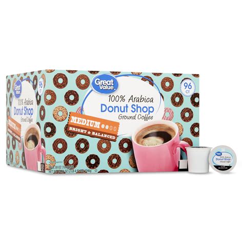 Great Value Donut Shop Arabica Medium Roast Ground Coffee Pods