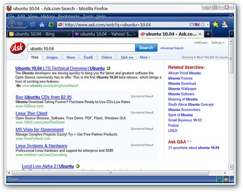 Search Alternative Search Engines From Within Bings Search Page Tips