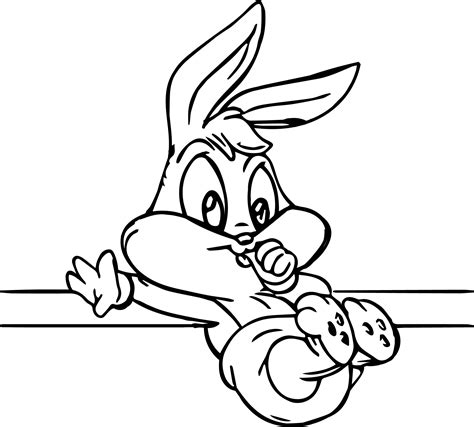 Relax Baby Bugs Bunny Coloring Page