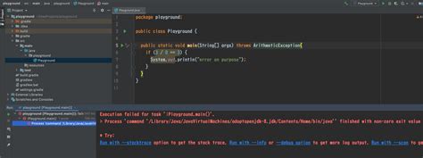 Running Java On Intellij How To See The Exception And Where It Hot