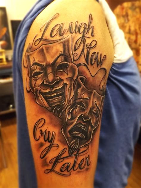 Laugh Now Cry Later Tattoos For Men Howtodrawcurlyhairgirlstepbystepanime