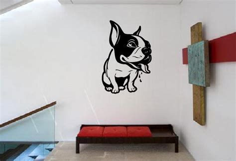 Cute French Bulldog Puppy Animal Decor Wall Mural Vinyl Art Sticker