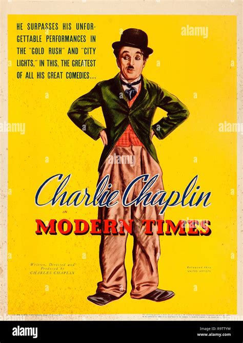 Modern Times United Artists 1936 Poster Charles Chaplin File
