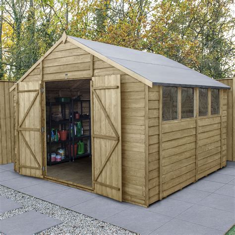 Cost to build a shed Forest Garden 10x10 Apex Overlap Timber Shed | Departments ...