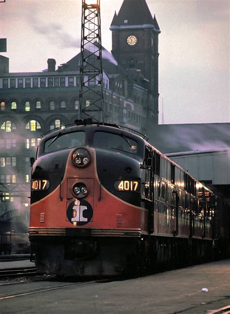 Railroads Chicago Style Illinois Central Passenger Train At Central