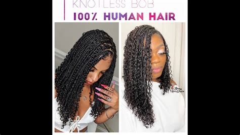 Get Into This Knotless Bob W Curls 100 Human Hair Inspired By