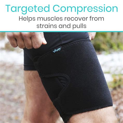 Thigh Brace Hamstring Quad Wrap Adjustable Compression Sleeve
