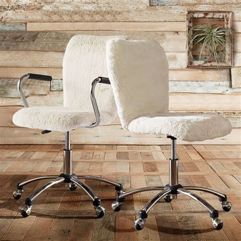 Store the most recent fur chairs on the world's we have lined this cozy gamer desk chair in our plushest fake fur for a enjoyable look. Ivory Sherpa Faux-Fur Airgo Arm + Armless Chair| Desk Chair | Pottery Barn Teen