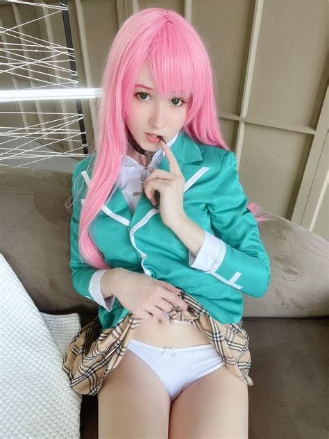 tw pornstars little fox twitter “t tsukane 👉👈” new cosplay of this month moka akashiya