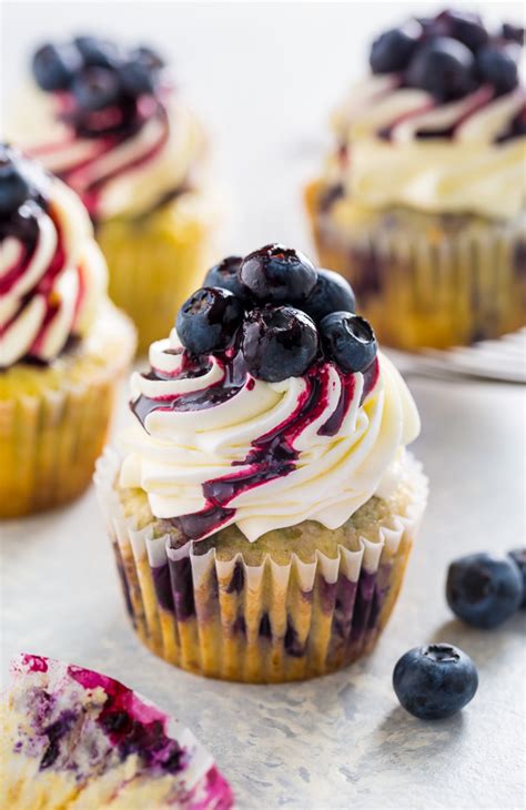White Chocolate Blueberry Cupcakes Baker By Nature