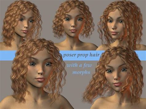 Wavy Tresses Hair Prop For Poser Poser Sharecg