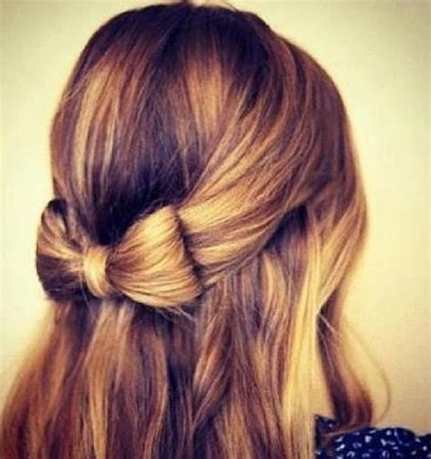 Cute Half Up Half Down With Bow Tresses Pinterest