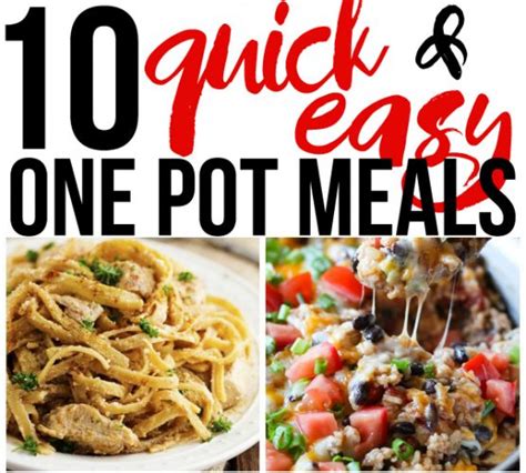 10 Quick and Easy One Pot Meals | Here Comes The Sun