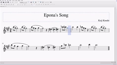 Eponas Song For Altobari Sax Sheet Music Youtube