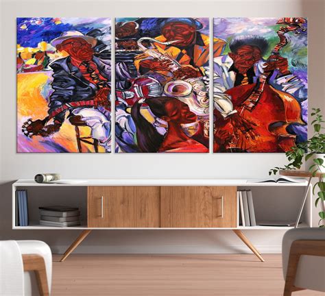 Large African American Wall Art Abstract African Painting Etsyde