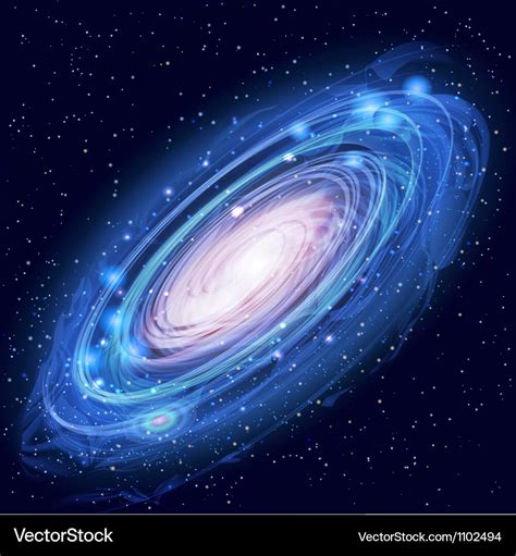 Beautiful Glowing Andromeda Galaxy Royalty Free Vector Image