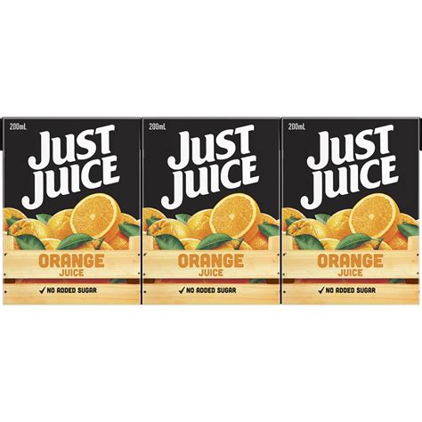 Just Juice Orange Juice 6x200ml Woolworths