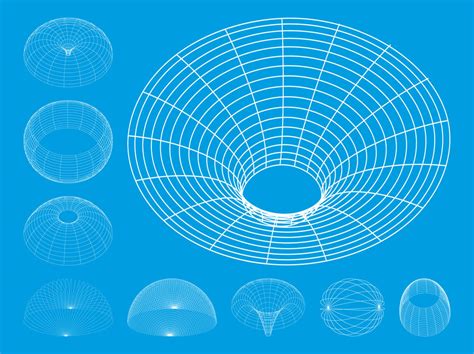 3 D Wireframe Shapes Set Vector Art And Graphics