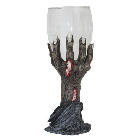 Zombie Hand Wine Glass Enjoy A Drink From A Zombie Goblet