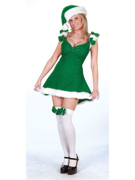 Womens Sexy Elf Dress Green Costume