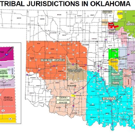 Tribal Jurisdictions In Oklahoma Map Oklahoma Department Of