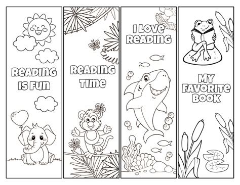 Free Printable Bookmarks For Kids To Color Printable Blog