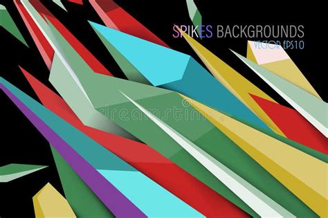 Spikes Colors Shape Scene Wallpaper Background Stock Vector ...