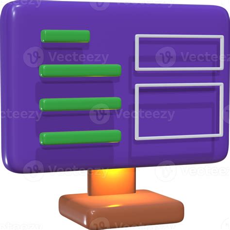 Free Computer 3d Illustration For Report And Result 18867453 Png With