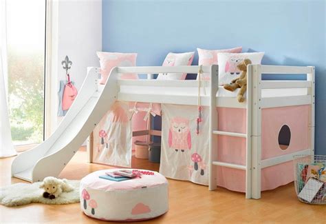 Dank der geringeren größe der kinderbetten haben kuscheltiere autos puppen und bauklötze deutlich mehr platz im kinderzimmer und kinder mehr raum zum spielen und. Hoppekids Hochbett »Eule«, Set bestehend aus Bett, Vorhang ...