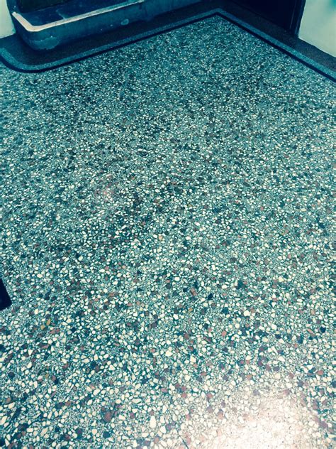 Restoring The Appearance Of Terrazzo Floor Tiles Stone Cleaning And