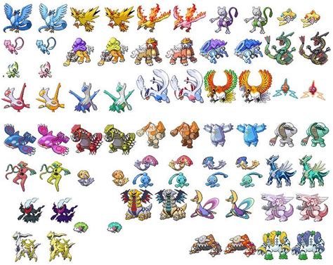 All Legendary Pokemon And Shinys All Pokemon Names Pokemon X And Y