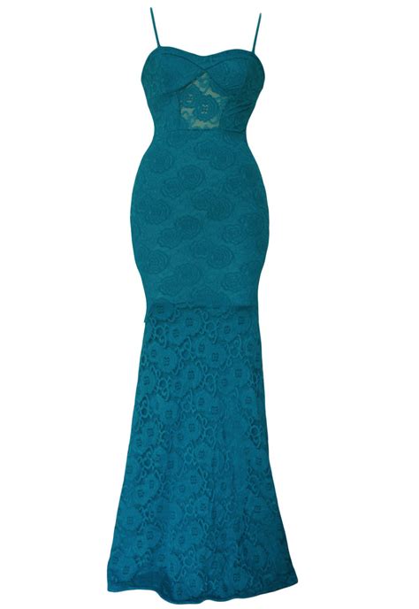 Sexy Padded Lace Mermaid Evening Dress Sexy Affordable Clothing