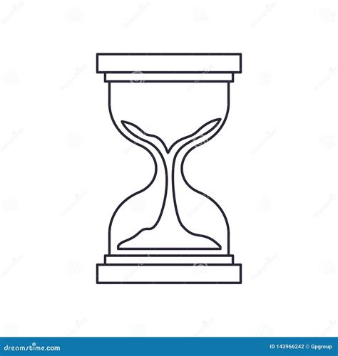 hourglass silhouette isolated icon stock vector illustration of sign countdown 143966242