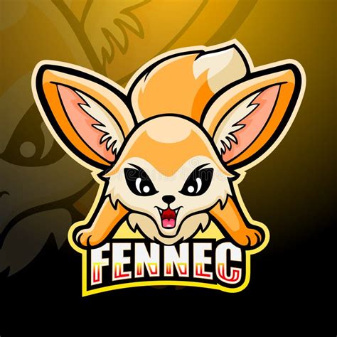 Diseño Del Logo De Fennec Fox Mascot Esport Ilustración Del Vector