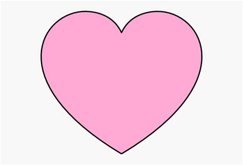 Light Pink Heart Clip Art At Clker Pink Heart Clipart Transparent