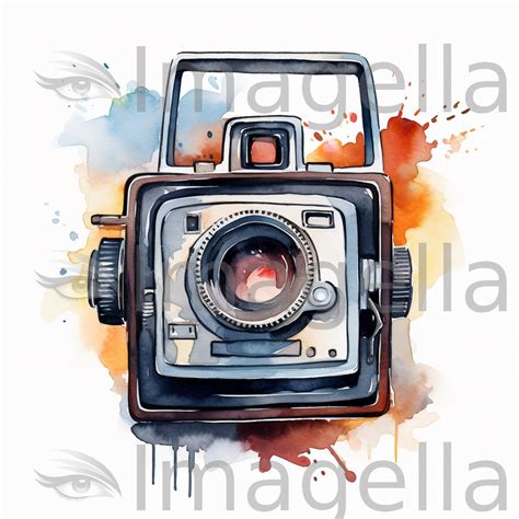 Polaroid Camera Clipart 4k And Vector In Oil Painting Style Imagella