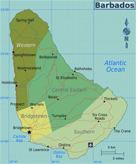 Map Of Barbados Overview Mapregions Online Maps