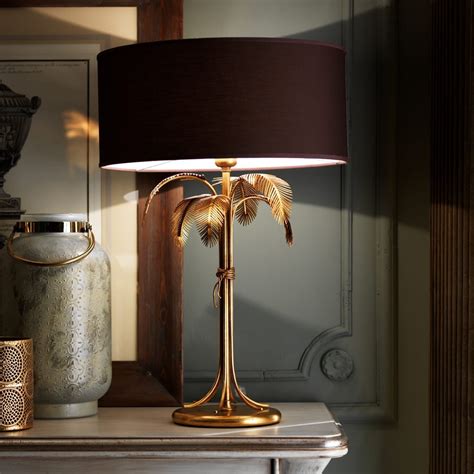 Iron and brass parigi table lamp dimensions: Exclusive Gold Leaf Italian Table Lamp