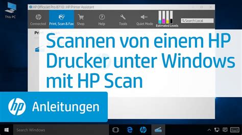 Scannen Von Einem Hp Drucker Unter Windows Mit Hp Scan Hp Support