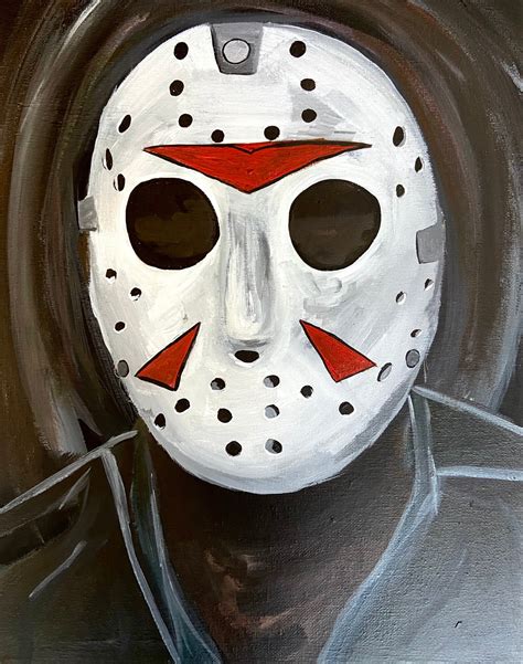 Friday The 13th Jason Voorhees Acrylic Painting Portrait Etsy