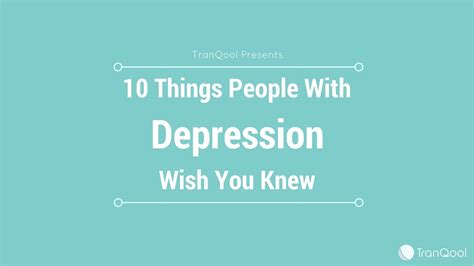10 Things People With Depression Wish You Knew Youtube