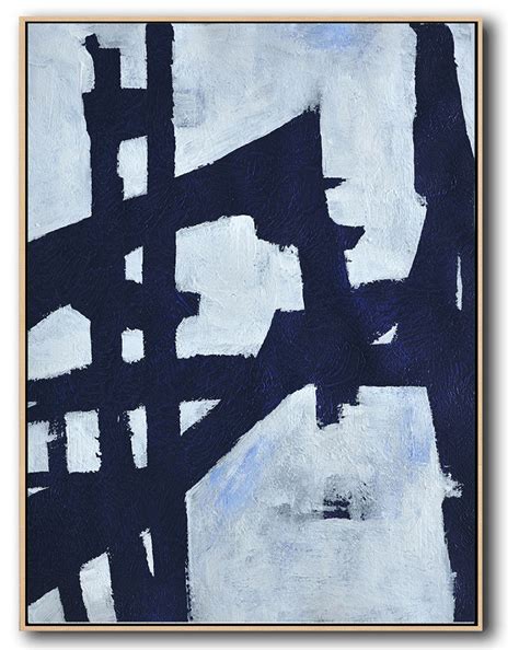 Large Abstract Artnavy Blue Abstract Painting Online Artwork For Sale