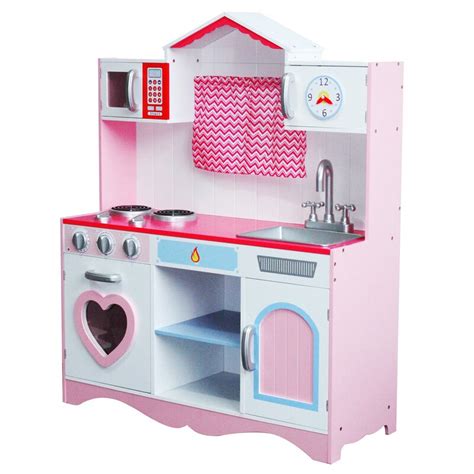 Constructive playthings wooden efficiency kitchenette for kids, ages 3 years and up. Zoomie Kids Javen Children Wooden Play Kitchen Set ...