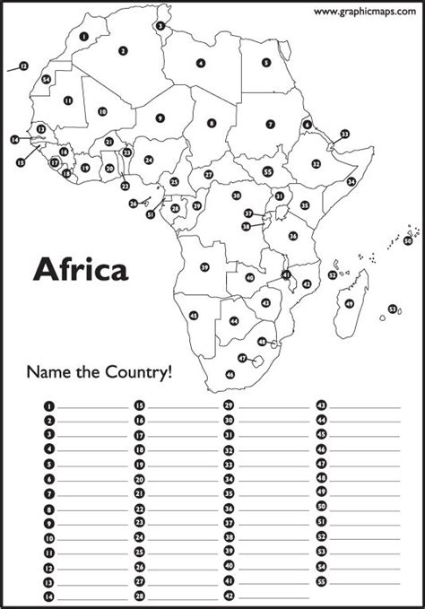 Africa Map Worksheet Pdf