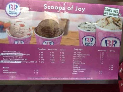 Visit our store locator to find a baskin robbins store closest to you. Baskin robbins ice cream prices | Baskin Robbins Menu with ...