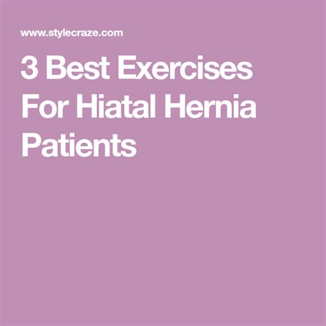 Best Exercises For Hiatal Hernia Exercise Patient Health